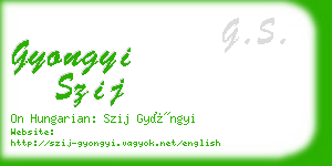 gyongyi szij business card